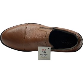 تصویر کفش مردانه نيم بوت تمام چرم مدل 926 برند آفاق Afagh رنگ گردويی Men's Afagh 926 Walnut