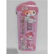 تصویر پک هدیه لوازم تحریر مدل 5 تکه (فروش به صورت عمده) - صورتی 5-piece stationery gift pack