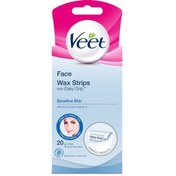تصویر نوار موبر صورت ویت مدل EASY GEL بسته 20 عددی ا VEET EASY-GEL WAX STRIPS FOR SENSITIVE FACE SKIN VEET EASY-GEL WAX STRIPS FOR SENSITIVE FACE SKIN