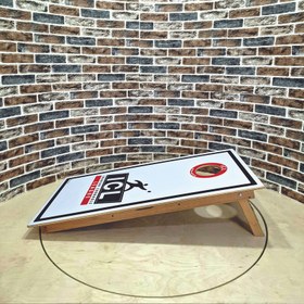 تصویر برد کورن هول مدل سفید Cornhole model white