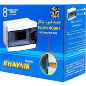 تصویر جعبه فیوز توکار خیام الکتریک مدل 8F | سفید جعبه و تابلو برق جعبه فیوز خیام الکتریک 8F