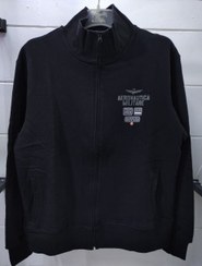 تصویر سویشرت مردانه تو (کرکی) پنبه ای/ برندAeronautica Militare/ رنگ مشکی/ رنگ عکس با محصول حدود ۲۰ درصد ممکن است متفاوت باشد / محصول ایتالیا (با الهام از نیروی هوایی ایتالیا )/ سایز L 