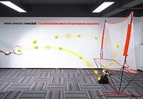 تصویر دستگاه توپ تنیس Teknigoo حداکثر ۱۰ توپ برای خودآموزی 