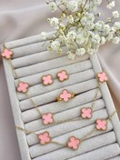 تصویر ست ونکلیف صورتی استیل 