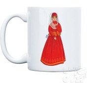 تصویر ماگ سرامیکی طرح لباس اقوام ایرانی – یادگار اصالت در دستان شما 