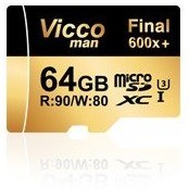 تصویر Vicco Micro SD 64GB U3 ا Memory SD Viking Man 64GB 533X U1 Memory SD Viking Man 64GB 533X U1