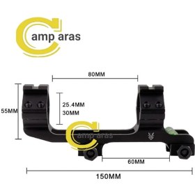 تصویر پایه دوربین تفنگ ترازدار CT رینگ 25-30 م.م Rifle Scope swamp deer 25-30 mm