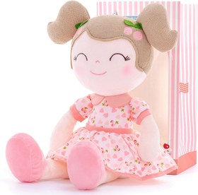 تصویر عروسک Gloveleya Baby Doll Girl Gloveleya Baby Doll Girl Gifts Plush Toys Soft Dolls Baby Gifts Cherry Girl Pink 14 Inches with Gift Box Cherry Pink