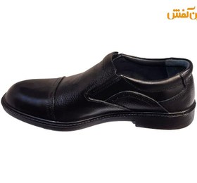 تصویر کفش چرم مردانه سایز بزرگ ( بزرگ پا ) رخشی بدون بند کد 17687 Rakhshi men's large size leather shoes