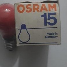 تصویر لامپ قرمز 15 وات OSRAM قدیمی اصل آلمان 