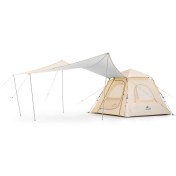 تصویر چادر نیچرهایک اتومات انگو - سری سایبان روکش نقره ای Naturehike Ango automatic tent canopy version - with hall pole - Silver Plate Version 