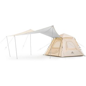 تصویر چادر نیچرهایک اتومات انگو - سری سایبان روکش نقره ای Naturehike Ango automatic tent canopy version - with hall pole - Silver Plate Version 