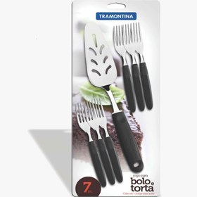 تصویر ست کیک خوری مشکی TRANMONTIN 