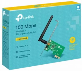 تصویر کارت شبکه بی سیم PCI Express آنتن دار تی پی-لینک مدل TLWN781ND TP-Link TL-WN781ND 150Mbps PCI Express Adapter