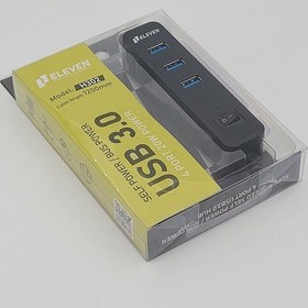 تصویر هاب 4 پورت USB3.0 الون مدل H302 Eleven H302 USB3.0 4Port HUB