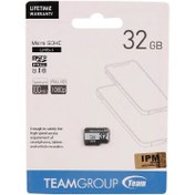 تصویر کارت حافظه تیم گروپ microSDHC با ظرفیت 32 گیگابایت کلاس 10 