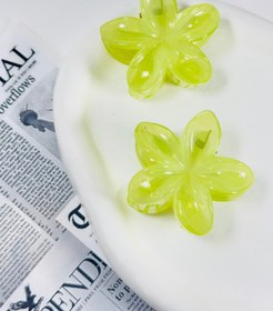 تصویر کلیپس پلومریای شیشه ای - صورتی 