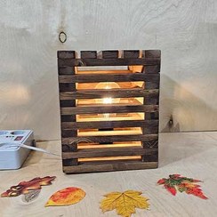 تصویر چراغ خواب چوبی 