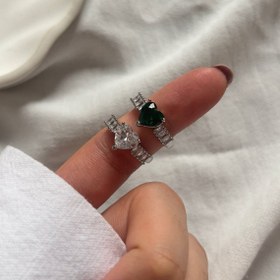 تصویر انگشتر جواهری نگینی 