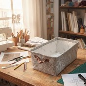 تصویر باکس لباس برزنتی بدون درب با اسکلت فلزی و طرح‌های متنوع 