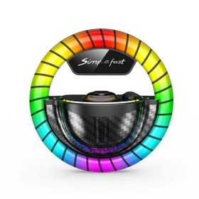 تصویر خوشبوکننده و چراغ ال‌ای‌دی خودرو قابل نصب در دریچه کولر RGB Ambient Light Aroma Diffuser Car 