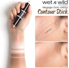 تصویر کانتور دو سر استیکی Wet N Wild Mega Glo Dual Ended Contour Stick