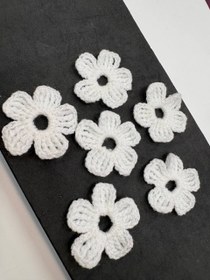 تصویر گل بافت دکمه(پگ ۶ عددی) 