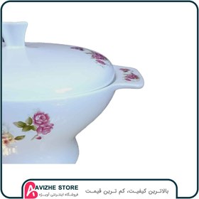 تصویر کاسه سوپ خوری چینی گلسرخی 1 عددی 