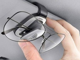 تصویر نگهدارنده عینک داخل خودرو باسئوس مدل ACYJN-A01 Baseus ACYJN-A01 Platinum Vehicle Eyewear Clip