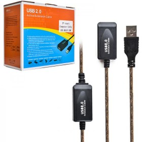 تصویر کابل افزایش طول USB 2.0 پی نت طول 20 متر برددار P-net USB 2.0 Extension Cable 20m