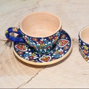 تصویر فنجان و نلبکی میناکاری 