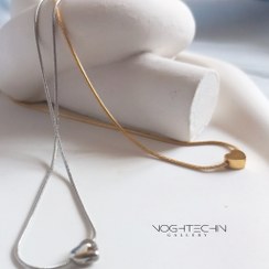 تصویر گردنبند زنانه برند استنلس استیل مدل قلب ساده کوچک استیل رنگ ثابت Women's stainless steel brand necklace, small simple heart model, fixed color steel