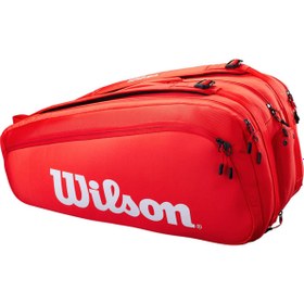 تصویر ساک تنیس ویلسون مدل Wilson Super Tour 15 Pack Red (15 راکته) 