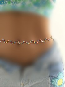 تصویر زنجیر شکم - نقره ای / xl/xxl 