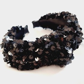 تصویر تل مو پولکی - مشکی 