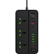 تصویر چندراهی برق گرین مدل GS-150 ظرفیت ۳۰۰۰ وات با ۳ عدد پریز 