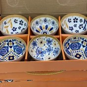 تصویر کاسه سرامیکی ایکیا ست ۶ عددی طرح گل دار 