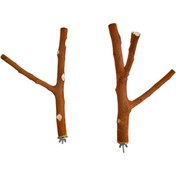 تصویر چوب قفس پرنده مدل طبیعی دو شاخه 