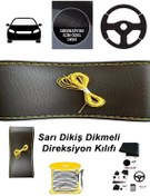 تصویر محصولات فرمان خودرو روکش چرمی مزدا CX3 2015 با دوخت زرد دوخته شده Genel Markalar 
