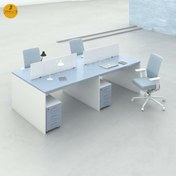 تصویر میز کار اشتراکی چهار نفره 
