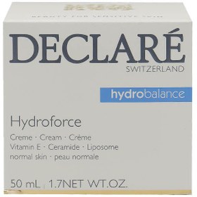 تصویر کرم آبرسان و مرطوب کننده قوی هیدروفورس حجم 50میل دکلاره Declare Hydroforce Cream 50ml