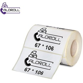 تصویر لیبل کاغذی تاپ لیبل تک ردیف 67x106 67x106 Thermal Printer Paper Label