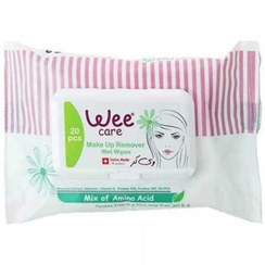 تصویر دستمال مرطوب پاک کننده آرایش غنی شده با آمینو اسید 20برگی وی کر Wee Care Mix Of Amino Acid Makeup Remover Wet Wipes 20pcs