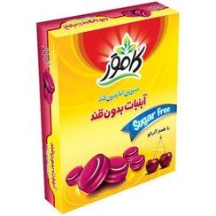 تصویر آبنبات بدون قند طعم آلبالو کامور64 عددی Kamvar Sweet But Sugar Free