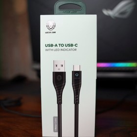 تصویر کابل شارژ LED دار USB-A به Type-C گرین لاین طول 1 متر (GNCCUATYC1MBK) Green Lion PVC USB-A to Type-C Cable with LED 1M