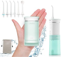 تصویر واترجت شست و شوی دهان و دندان Hangsun مدل HOC600 شارژی قابل حمل (بار آمازون) Hangsun Water Flosser Cordless Oral Irrigator Portable Teeth Cleaner HOC600 IPX7 Waterproof Electric Dental Flossers with DIY Modes 6 Jet Tips for Braces Care Travel and Home Use