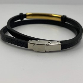 تصویر دستبند چرم مردانه کارتیه کد 18 Cartier men's leather bracelet; code 18