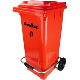 تصویر سطل زباله پلاستیکی مخزن پلی اتیلن چرخ دار و پدال دار 100 لیتری ا Bucket Bucket