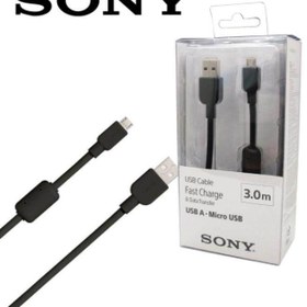 تصویر کابل تبدیل USB به microUSB سونی مدل CP-AB300 طول 3 متر Sony CP-AB300 USB To Micro USB Cable 3m