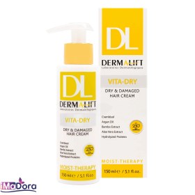 تصویر کرم مو (بدون آبکشی) مناسب موهای خشک و آسیب دیده درمالیفت 150 میلی لیتر Vita Dry and Damage Hair Cream Dermalift 150ml